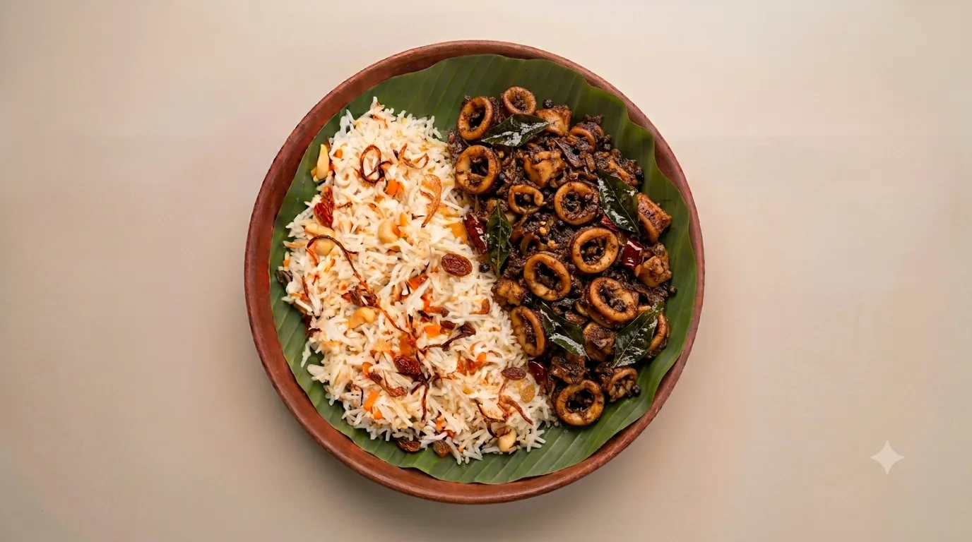 Ghee Rice - Cuttlefish